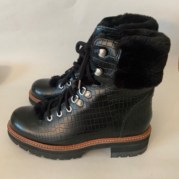 Clarks ORIANNA HIKER Black Leather Lace Up Hiking Winter Boots Ankle Booties 6.5 - Picture 11 of 16